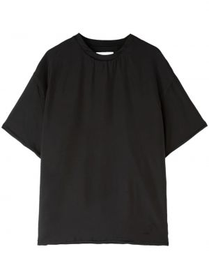 Тениска с кръгло деколте Jil Sander черно