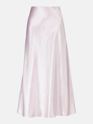 Saténová midi sukňa Max Mara ružová