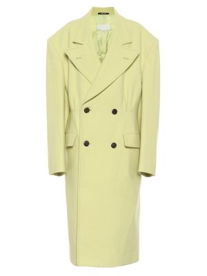 Oversized vlněný kabát Maison Margiela zelený