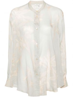 Прозрачна блуза на цветя с принт Forte_forte