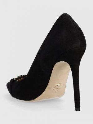 Pantofi din piele Elisabetta Franchi negru