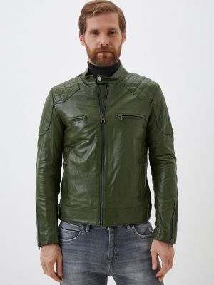 Кожаная куртка Felix Hardy зеленая