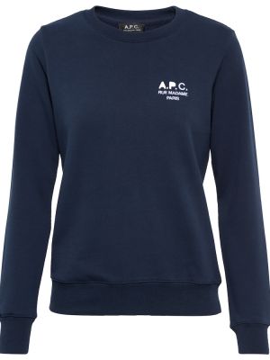 Długa bluza bawełniane A.p.c. - niebieski