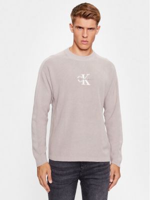 Relaxed fit megztinis Calvin Klein Jeans pilka