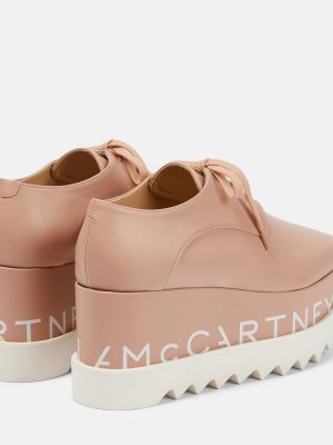 Brogue cipele s platformom Stella Mccartney ružičasta