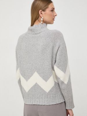 Gyapjú pulóver Marella szürke