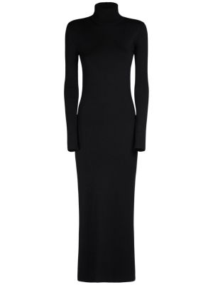 Vilnonis vilnonis maksi suknelė Saint Laurent juoda