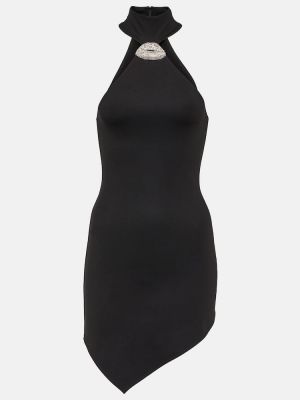 Mini robe à imprimé David Koma noir