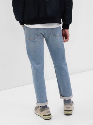 Priliehavé džínsy s rovným strihom Gap modrá