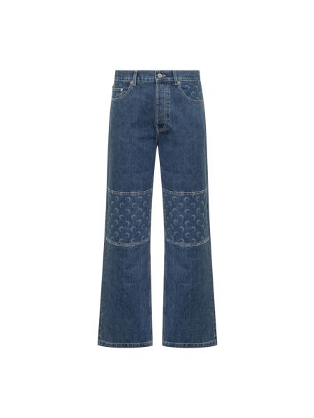 Niebieskie proste jeansy Marine Serre