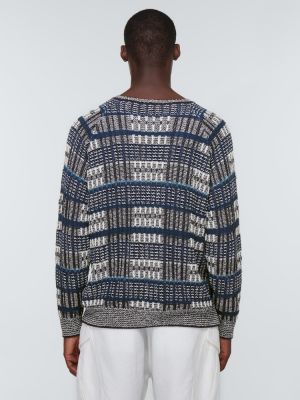 Kostkovaný bavlněný svetr Giorgio Armani