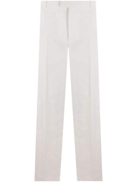 Βαμβακερό παντελόνι με ίσιο πόδι Bottega Veneta λευκό