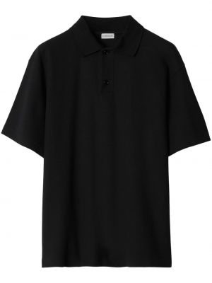 Pamučna polo majica Burberry crna