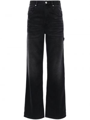 High waist jeans ausgestellt Marant Etoile schwarz