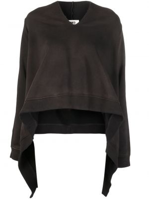 Sweatshirt mit drapierungen Mm6 Maison Margiela schwarz