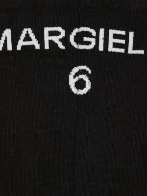 Bombažne nogavice Mm6 Maison Margiela Kids črna