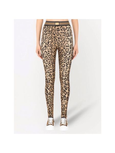Leggings con estampado leopardo Dolce & Gabbana