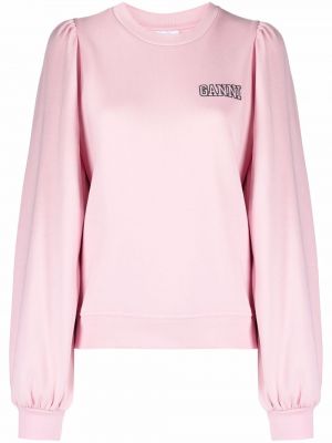 Sweatshirt mit ballonärmeln Ganni pink