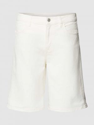 Szorty jeansowe z kieszeniami Esprit białe