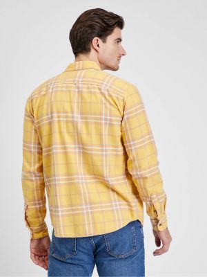 Flanelová slim fit košile Gap žlutá