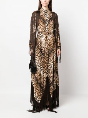 Abendkleid mit print mit leopardenmuster Roberto Cavalli