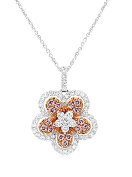 Ogrlica s cvetličnim vzorcem iz rožnatega zlata Hyt Jewelry