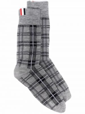 Jacquard sockor Thom Browne grå