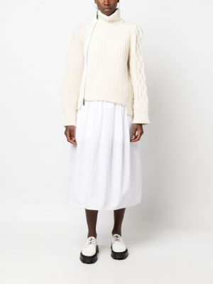 Sweter wełniany Sacai biały