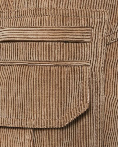 Памучни кашмирени карго панталони от рипсено кадифе Brioni