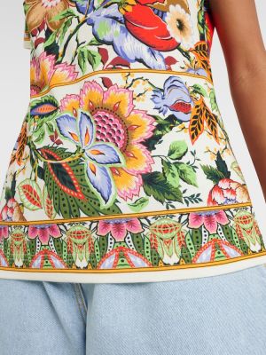 Camiseta de algodón de flores Etro