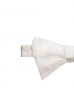 Jedwabny krawat z kokardką Maison Margiela biały