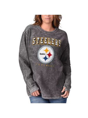 Женский удобный вельветовый пуловер G-III by Carl Banks Black Pittsburgh Steelers G-III