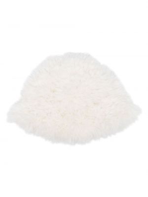 Pelz mütze aus baumwoll N°21 weiß