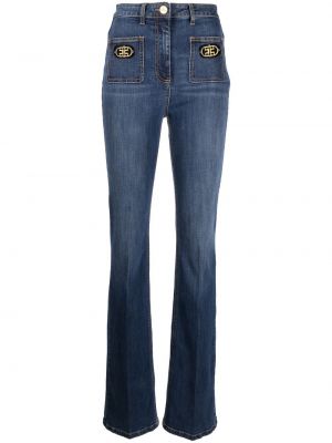 Høy midje stretch jeans Elisabetta Franchi blå