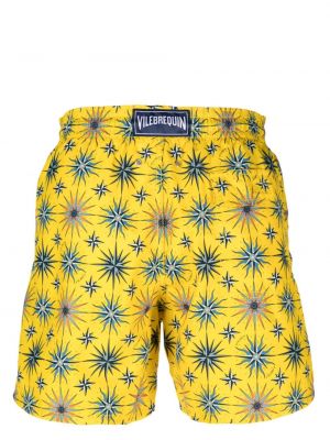 Shorts à imprimé à motif étoile Vilebrequin jaune