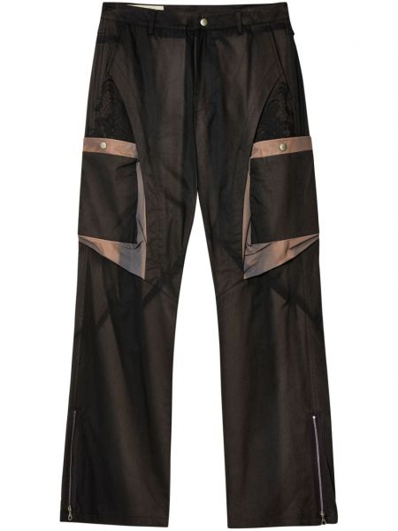 Памучни карго панталони Jiyongkim черно