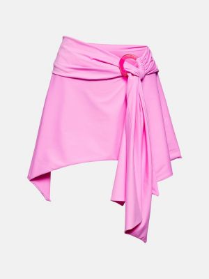 Ασύμμετρη φούστα mini The Attico ροζ