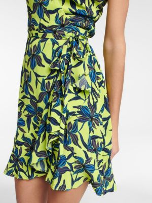 Mini robe à fleurs Diane Von Furstenberg vert