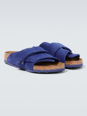Sandały zamszowe Birkenstock niebieskie