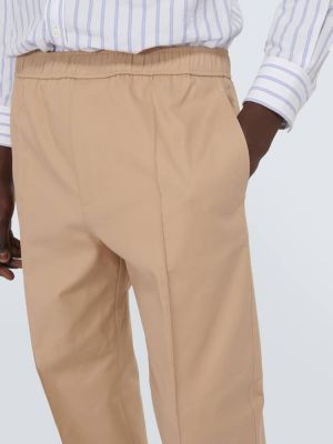 Spodnie bawełniane Lanvin beżowe