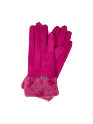 Rękawiczki z futerkiem Wittchen różowe