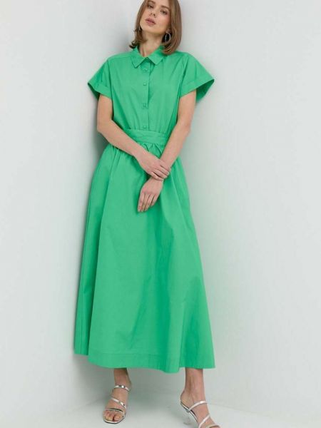 Twinset pamut ruha zöld, maxi, harang alakú