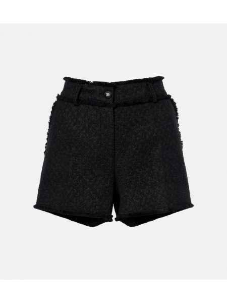 Tweed villa shortsit Dolce&gabbana musta