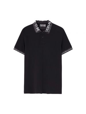 Koszulka z nadrukiem z krótkim rękawem Versace Jeans Couture czarna