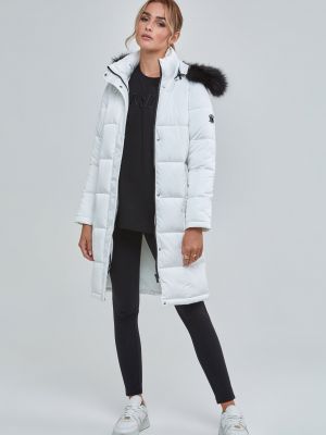 Зимнее пальто Siksilk белое