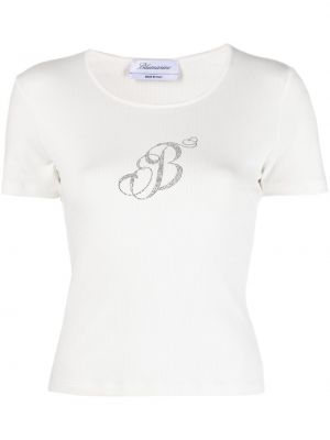 T-shirt con stampa Blumarine bianco