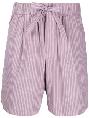 Shorts en coton à rayures à imprimé Tekla