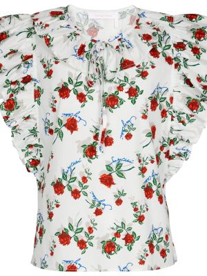Памучна блуза на цветя See By Chloã© бяло