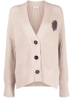 Cashmere strikkegenser med rhinestones Brunello Cucinelli