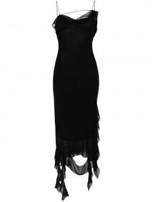Μίντι φόρεμα Acne Studios μαύρο